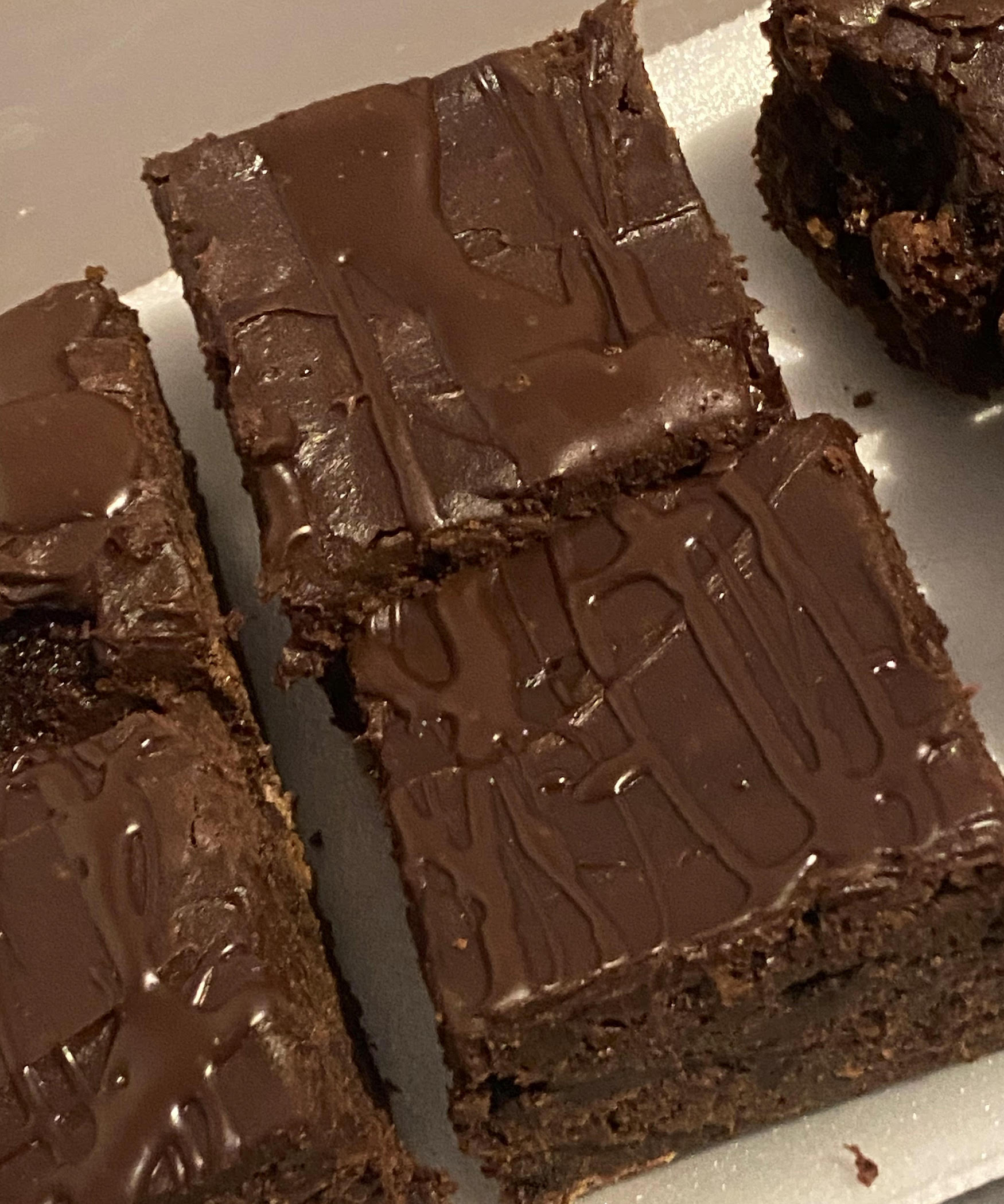 moist frosted brownies